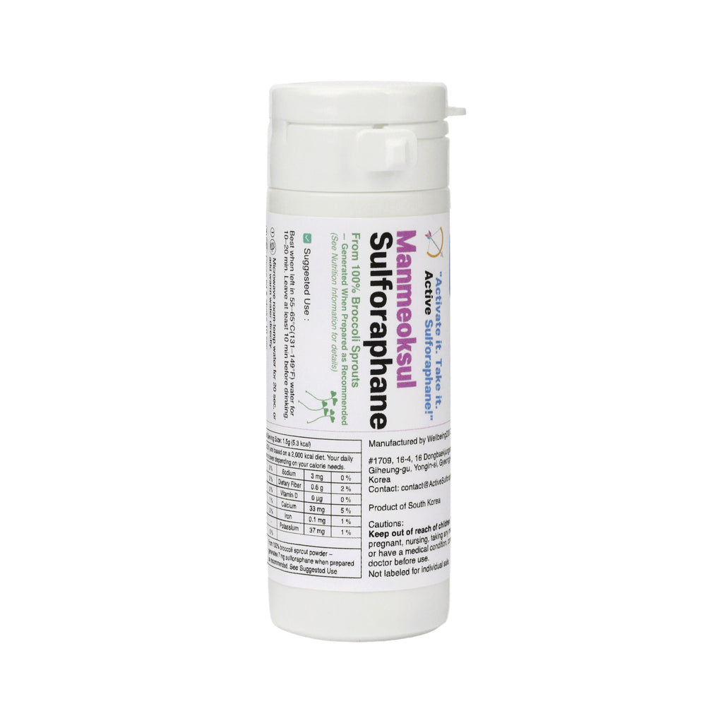 Manmeoksul Active Sulforaphane English-language individual container label
